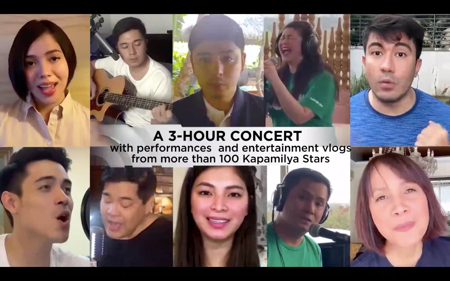The Kapamilya stars participating in the livestream The Kapamilya stars participating in the livestream